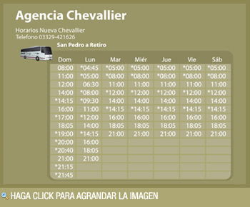 Horarios Rucar
