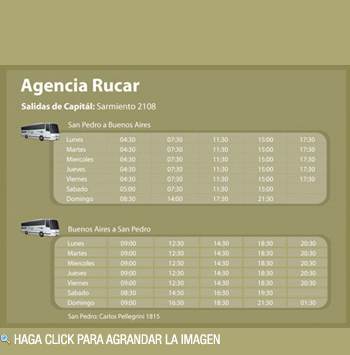 Horarios Rucar